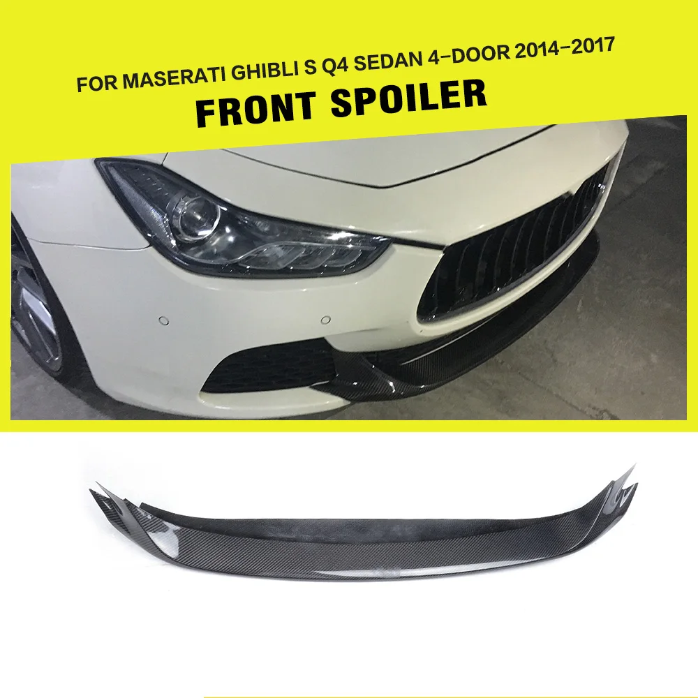 Углеродного волокна/FRP автомобиль передний бампер спойлер для Maserati Ghibli S Q4 Седан 4-дверный передний бампер для губ фартук приспособления для резки