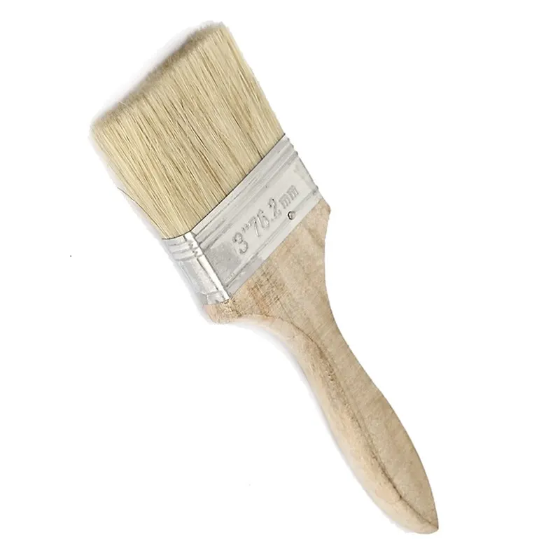 3inch Wide Wooden Grip Bristle Painting Drawing Oil Paint Brushes Pen