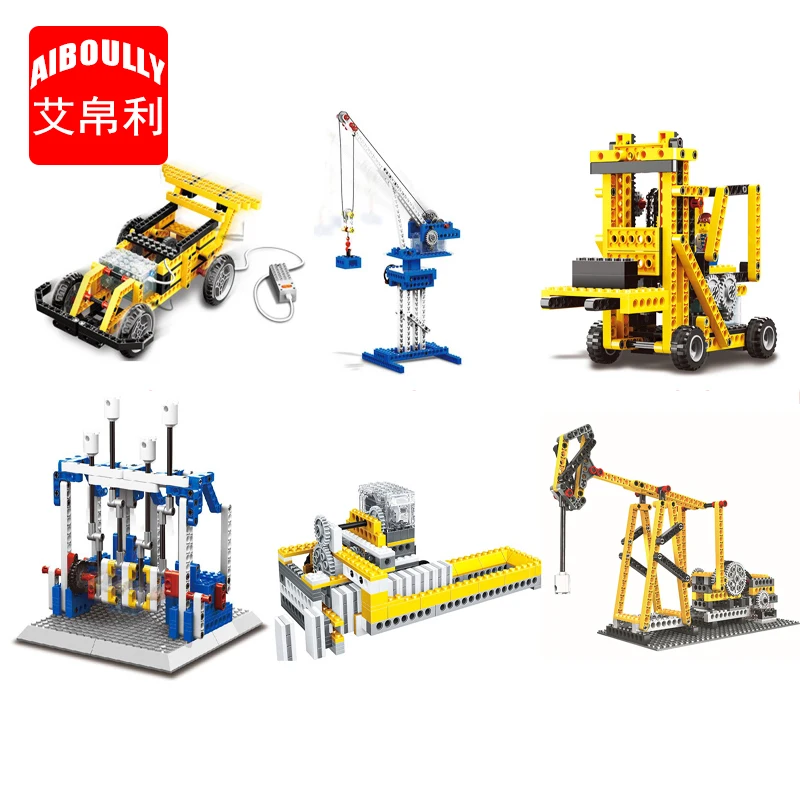 

AIBOULLY Power Machinery Electric gear domino Building Blocks DIY Model Bricks Toys gift Compatible Legoed technic series boy