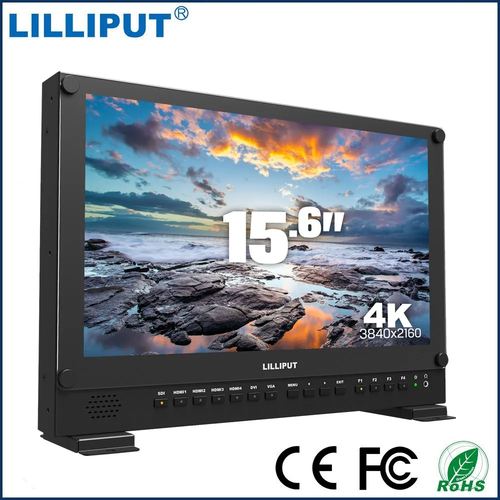 LILLIPUT BM150-4K 15,6 дюйма 3840*2160 10001 контрастность, 25 мс время отклика с переносным металлическим корпусом 3G-SDI HDMI VGA AV вход