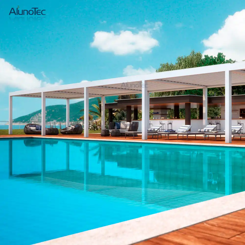 IP 67 Elektrische Angepasst Pergola Öffnung Terrasse Aluminium Jalousie