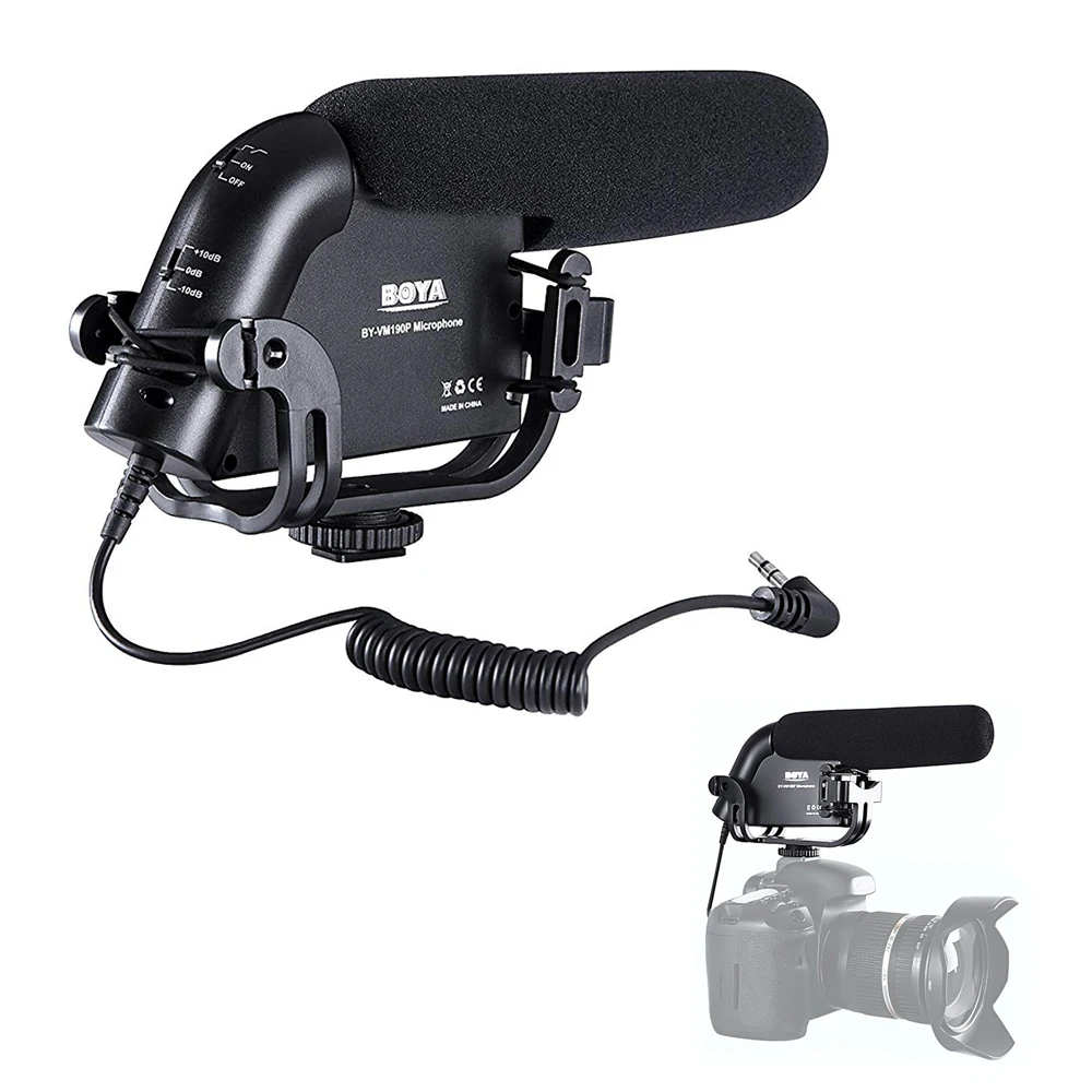 

BY-VM190P Stereo Gun Type Microphone Windshield for Photography Studio Accessories DSLR Camera Canon Nikon Pentax Sony Olympus
