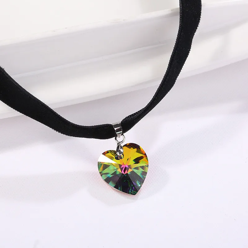Austria crystal heart choker for women 201802