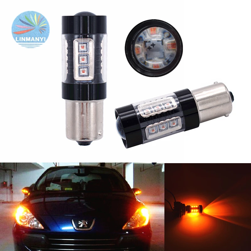 2 шт. P21W 1156 80 Вт 16SMD XBD чипы Автомобильные светодиодные 382 Ba15s Canbus без ошибок