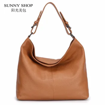 

100% Luxury Genuine Leather Bags For Women Full Grain Leather Shoulder Bags Soft Real Original Natural Leather Skin Handbag OL