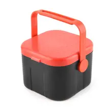 Дышащий ABS 2 отсека рыболовная коробка рыболовная приманка в форме земляного червя червь Приманка снасти Коробка для хранения