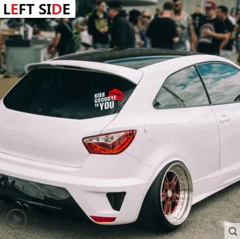 

LEFT SIDE Custom Car Personality Creative Lips Car Sticker Reflective Body Red Lips Scratch Sticker
