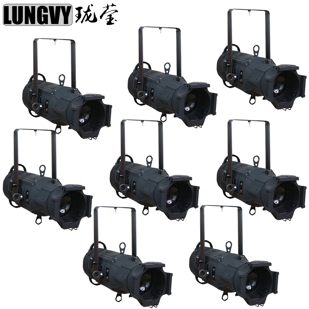 

Free Shipping 8pcs/Lot COB RGBW 200W 4in1 Led Stage Light 200W COB Led Prefocus Profile DMX 8CHs DJ