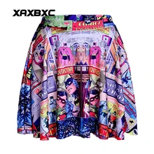 Новинка 1101 летняя сексуальная девушка комиксы детектива Бэтмена Робина печатная Веселая отряд пачка короткая юбка женская мини плиссированная юбка размера плюс