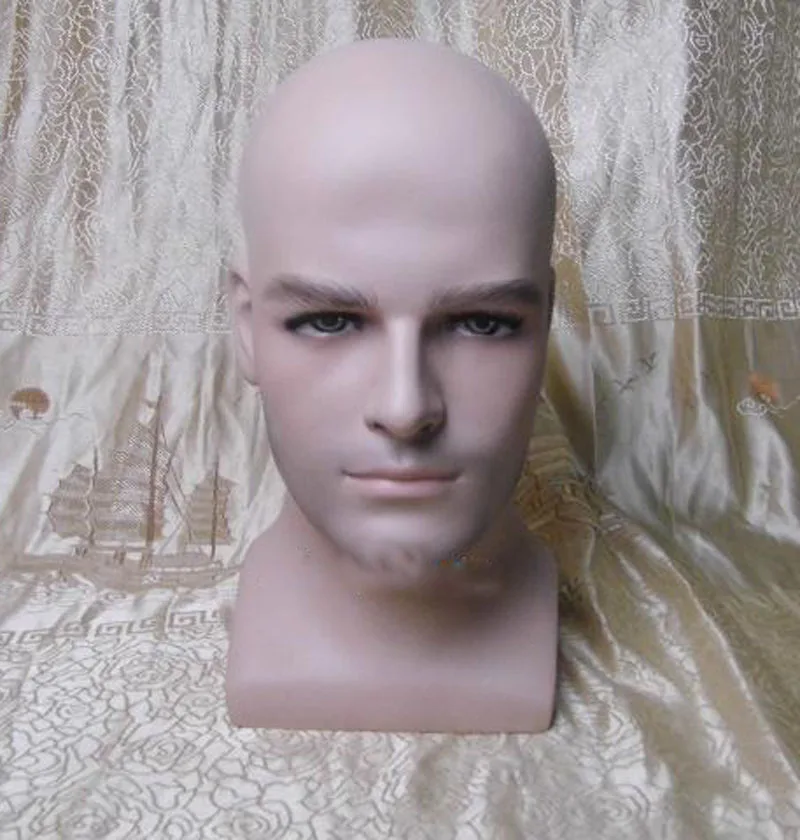 New free shipping Men Mannequin Head Wigs Hats Cap Headphone Display maniqui Model For Hair