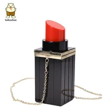 Beibaobao, модный клатч, вечерние сумки, сумка на цепочке, женские сумки, черная помада, дизайнерская женская сумочка, для банкета, вечерние, красивые сумочки