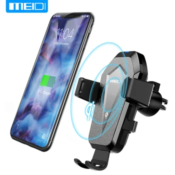 

MEIDI Wireless Charging Phone Holder QC 3.0 Car Air Vent Mout QI 10 W Charge For Samsung S8 Plus Car Phone Holder For iPhone 8