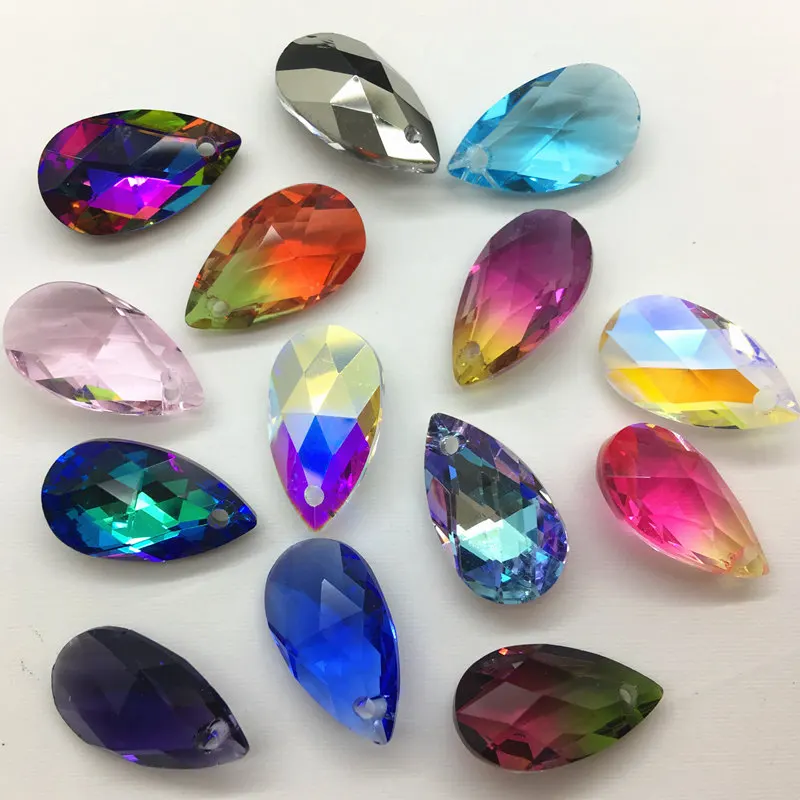 

20pcs 9x16mm 6106 Pear-Shaped pendant from K9 Glass Crystal Drop loose beads rhinestone Mix Colors DIY jewelry making