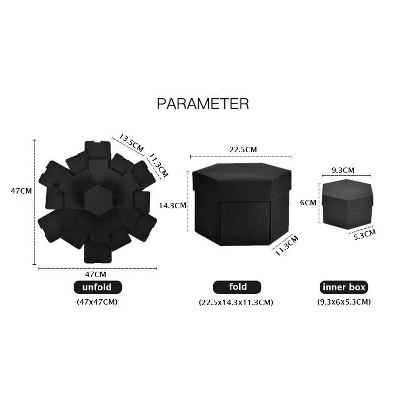 Sulalin Diy Взрывная коробка, взрывная Подарочная коробка, аксессуары для свадьбы, Подарочная коробка, Подарочная коробка с сюрпризом на день рождения, детский фотоальбом для душа