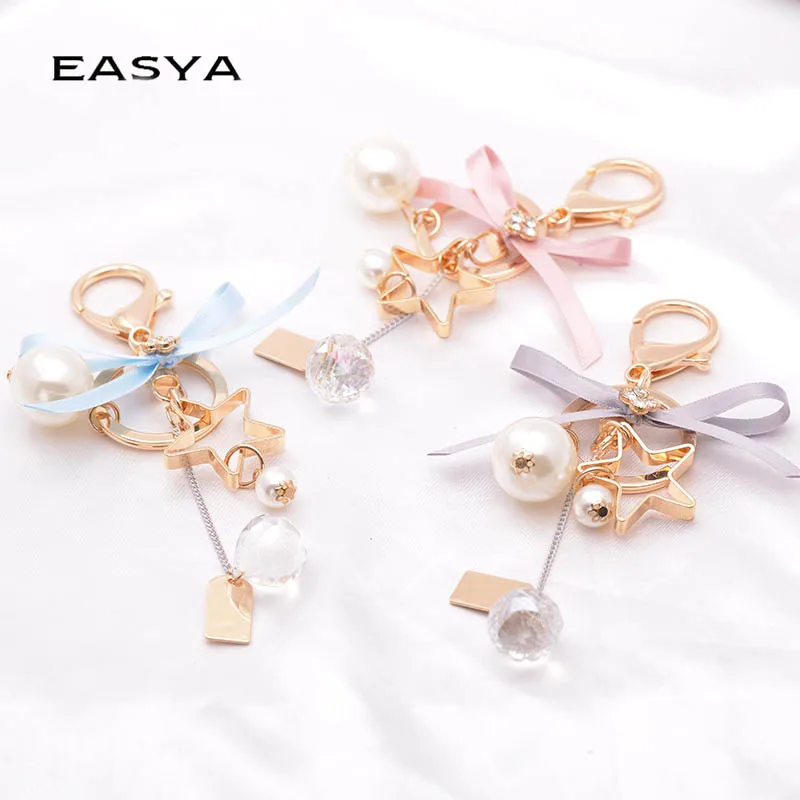 EASYA 3 цвета искусственный жемчуг с бантом вырезами звезда подвеска