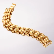 Дубай Арабский золотой цвет 21,5 см ширина браслет для мужчин и женщин цепочка классические ювелирные изделия винтажные привлекательные цепочки подарки
