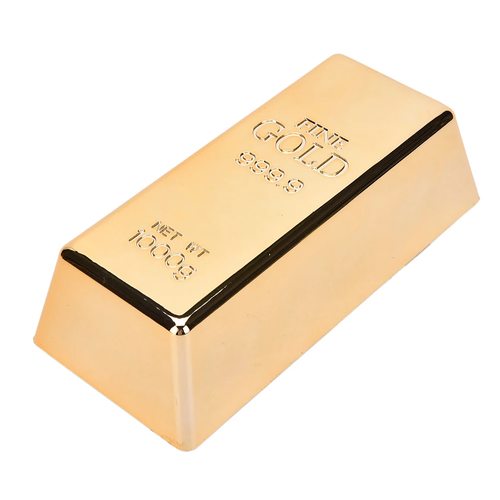 

1Pcs New Arrival Artificial Decorative Replica Gold Bar Doorstop Creative Bullion Home Door Gate Stopper