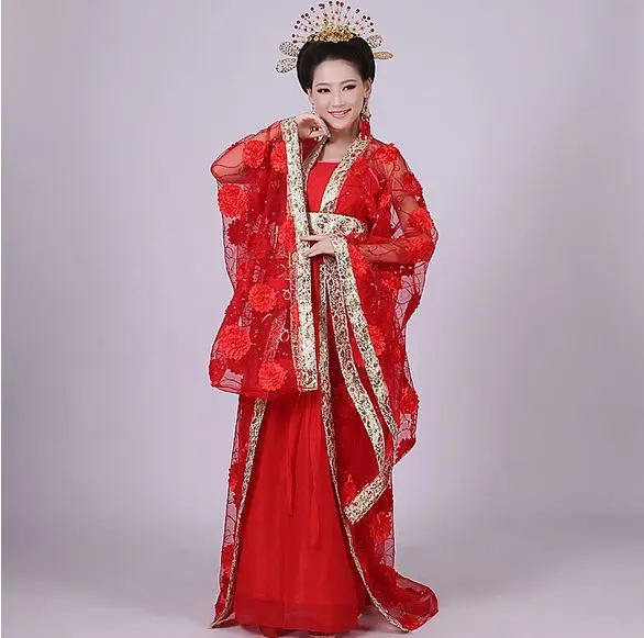 Baile folclórico chino rendimiento trajes mujeres traje antiguo tradicional princesa traje hanfu