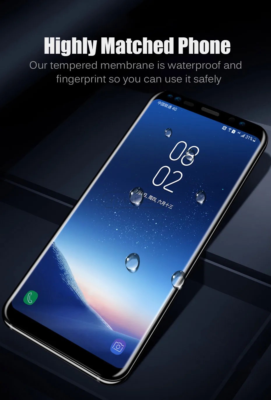 YAMIZOO For Samsung Galaxy s8 s9 Plus Tempered Glass 3D Full Screen Protector Protective Glass For Samsung s8 s9 Note 8 9 Glass  (9)