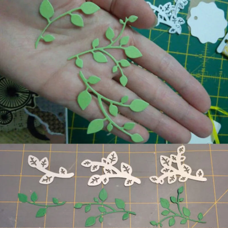 3pcs Metal Leaves Cutting Dies DIY Dies Scrapbooking Embossing Folder