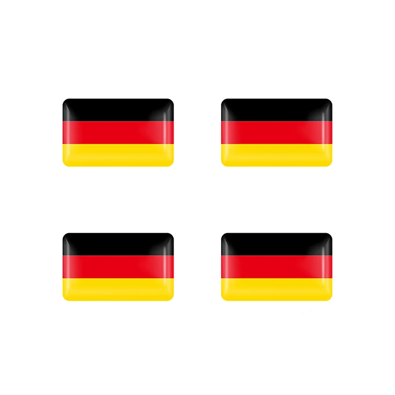 4x руль 3D щит флаг наклейка национальные флаги Эмблема Наклейка украшения для BMW Audi toyota ford nissan авто аксессуары - Название цвета: Germany