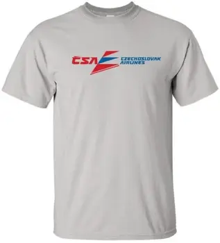 

New Men T shirt Fashion Czech Airlines Retro Logo Czech Airline T-Shirt Casual cotton t shirt