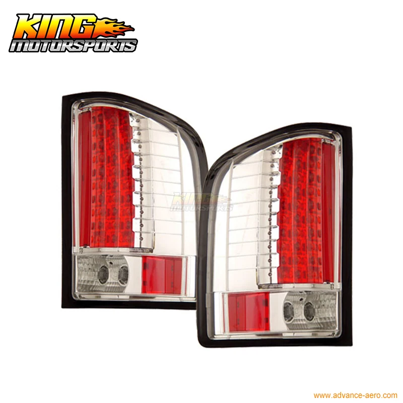 

For 2007-2009 Chevy Silverado Half-Up LED Tail Lights Chrome USA Domestic Free Shipping