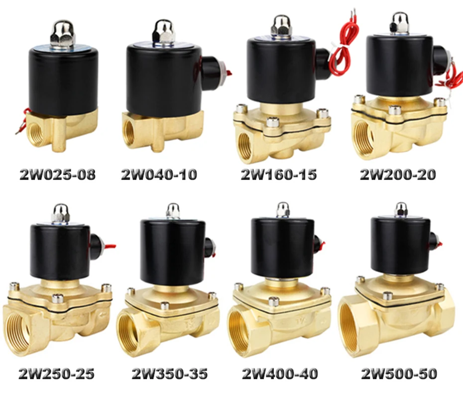 2 Вт Электрический электромагнитный клапан NC DN8 DN10 DN15 DN20 DN25 1/" 3/8" 1/"3/4" " 2" AC220V DC12V DC24V водяной масляный Воздушный пневматический клапан