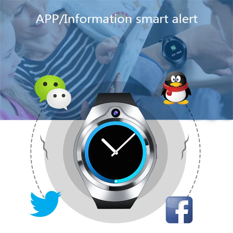 Fashion Smart Watch Sport Bracelet 1.3 inch Heart Rate Camera Video Health Monitoring SmartWatch phone support 3G WIFI SIM WCDMA