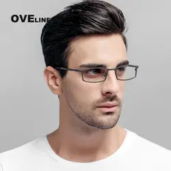 Бизнес Titanium Оправы для очков мужчин полный обод оптический очки близорукость рецепт зрелище высокое качество Оправы для женских очков