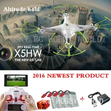 Оригинал SYMA X5HW 2.4CH 4CH Rc Мультикоптер Drone Вертолет Wi-Fi Камера Передачи С Высоты Высокая Функция Удержания
