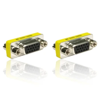 

2pcs 15 Pin HD VGA/SVGA Female to Female Gender Bender Changer Adaptor Converter Swap