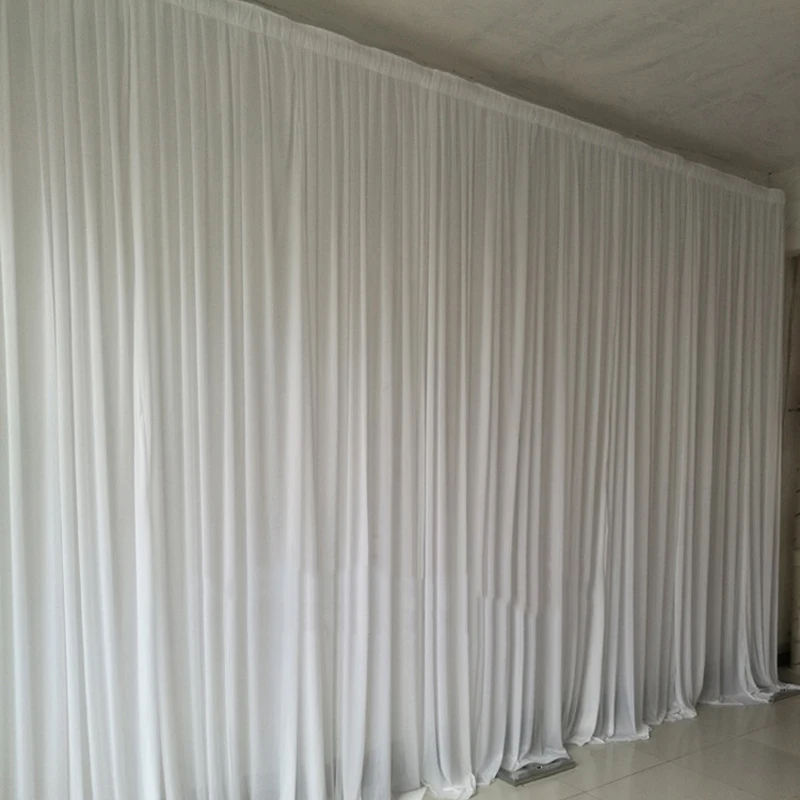 Белый свадебный фон занавеска С пеленками 10ft x 20ft DHL FedEx Романтические Свадебные Декорации для сцены