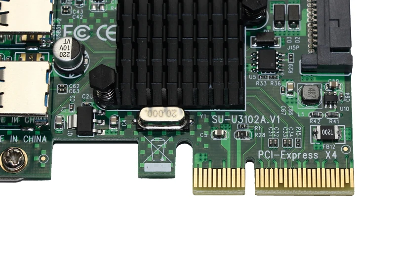 USB 3,1 PCI Express карта с 2 портами Superspeed USB 3,1 10 Гбит/с рейзер адаптер PCIE PCI-E 3,0X4 ASMedia ASM3142 чипсет для рабочего стола