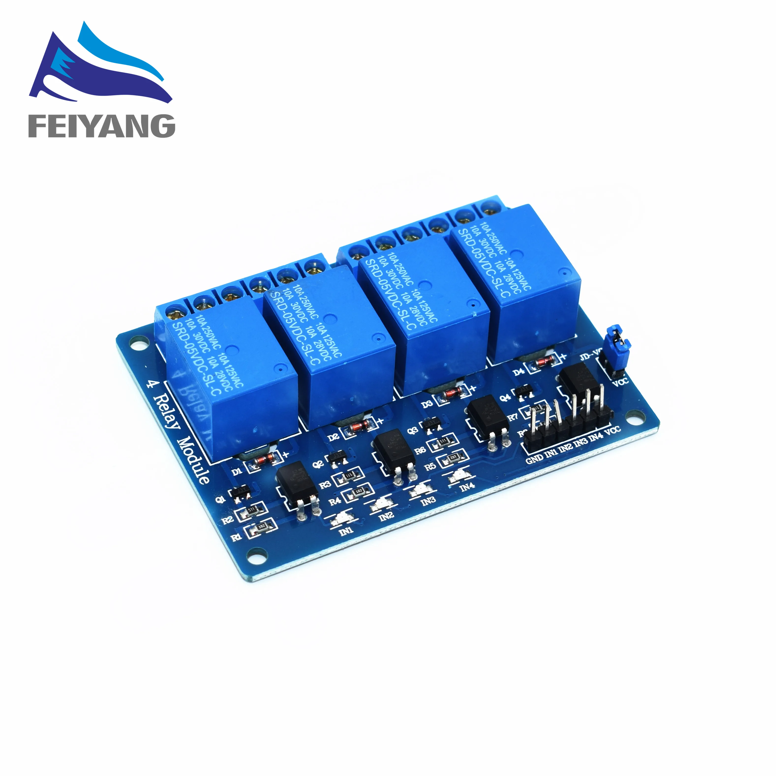 

10pcs 4 channel relay module 4-channel relay control board with optocoupler. Relay Output 4 way relay module