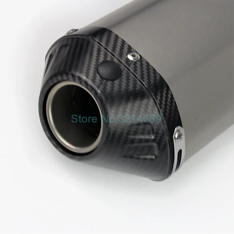 Лазерная Маркировочная Длина 370 мм Akrapovic Мотоцикл выхлопная труба глушителя для CBR600 прямой ряд универсальный глушитель мотоцикла трубы