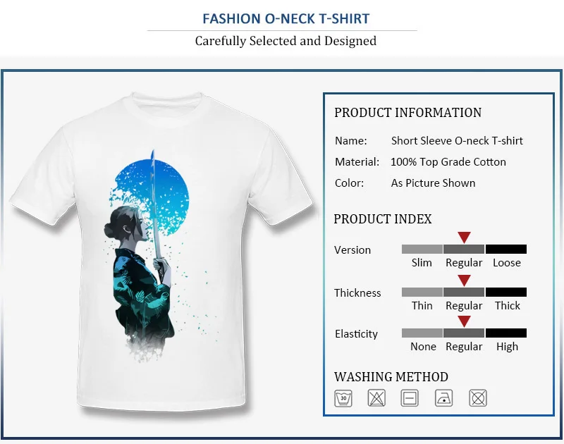 Cheap Printed On T-shirts Summer Pure Cotton O-Neck Tops Tees Short Sleeve Printed On Blue Moon Samurai Tee-Shirts Top Quality