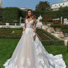 Eslieb vestido de novia аксессуар для свадебного платья Кружева V шеи кнопки ручной работы имитация Длинного Рукава высокого качества HA085