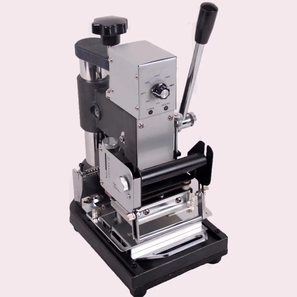 Low Price+Free Shipping DHL/FEDEX! 110V Nema plug Manual Hot  Foil golden Stamping machine ,Card Tipper for Leather, PVC Card