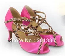 New Ladies Pink Satin Ballroom Latin Salsa Dance Shoes Tango ChaCha Shoes 34,35,36,37,38,39,40,41