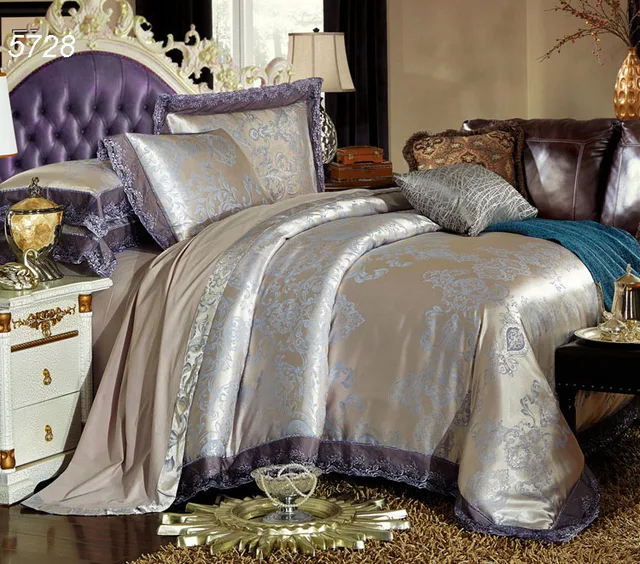 luxury yellow golden Modal silk bedding set duvet cover bed sheet