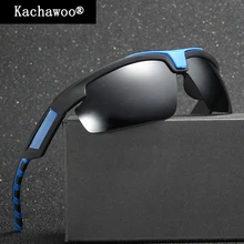 Polarized Cycling Sunglasses Semi Rimless Fishing Glasses for Bike Bicycle Sports Eyewear UV400 Green Red Mirror