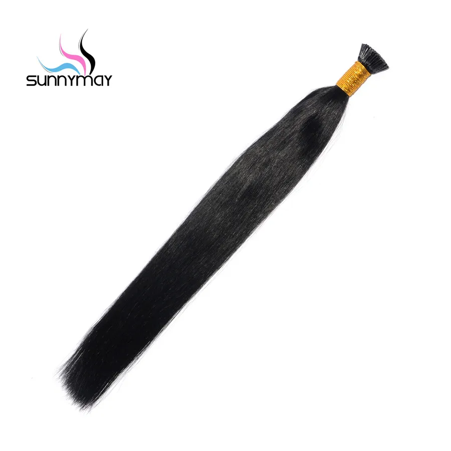 

Sunnymay Straight Brazilian Virgin Hair #1B Color I Tip Extension 100% Human Hair Free Shipping