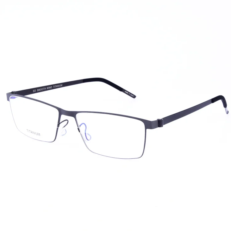 Чисто ручной работы титановые очки оправа для мужчин квадратные Брендовые очки для женщин Близорукость Оптические без рецепта очки с затемненными линзами de grau