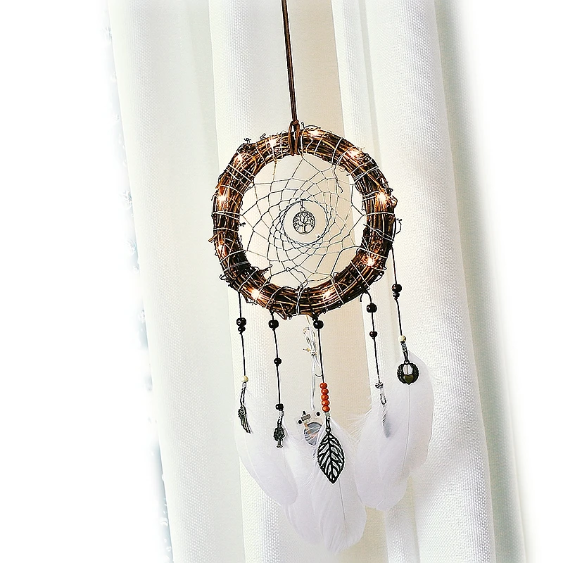 

Natural Tree Vine Dreamcatcher Windchime Handmade Large Dream Catcher Home Decoration Nordic Style 15*50CM Dropship 1pc