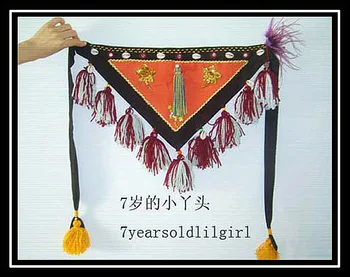 

Tribal Banjara kuchi tassel Belly Dance textile costume waist belt hip scarf ATS BA19-33