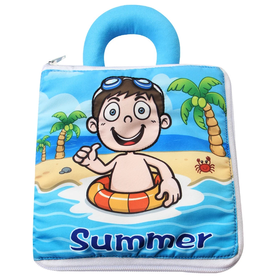 

2019 Baby Toys Early Education Versatile Soft Fabric Cloth Book Knowledge of undersea world animal Learning Quiet Book 9
