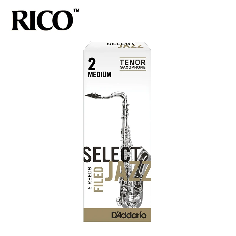 RICO выберите Jazz Tenor Sax Reeds/саксофон Tenor BB язычки, поданные, сила 2 M/2 H/3 S, 5-pack [ ]