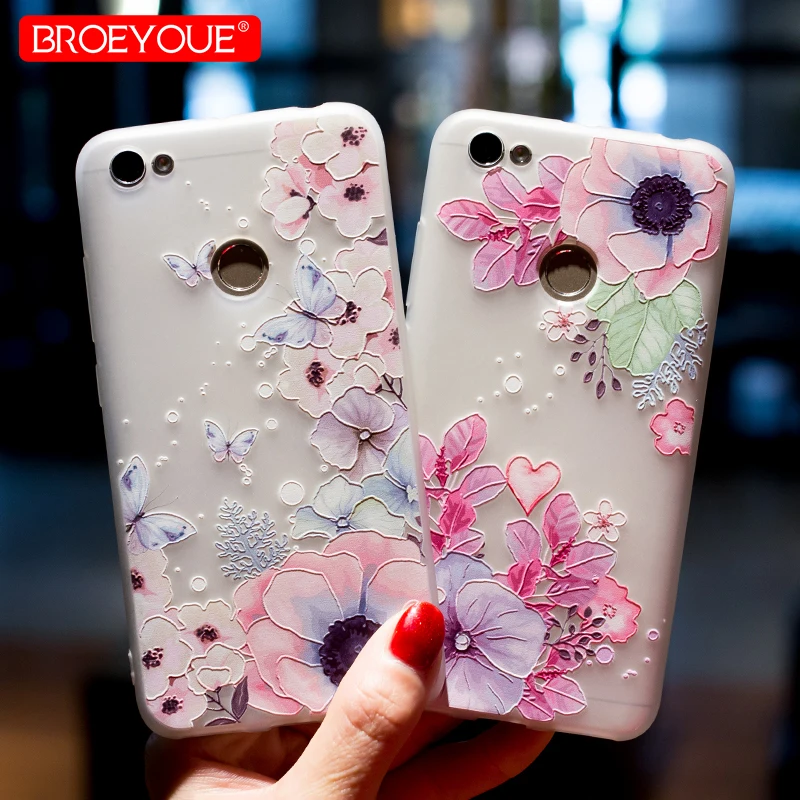 

BROEYOUE Case For Xiaomi Redmi Note 5 5 Plus Redmi 4X Redmi 4A Note 4X Note 5A 3 3S 3X For Xiaomi A1 5X 5S Mi6 TPU Relief Cases
