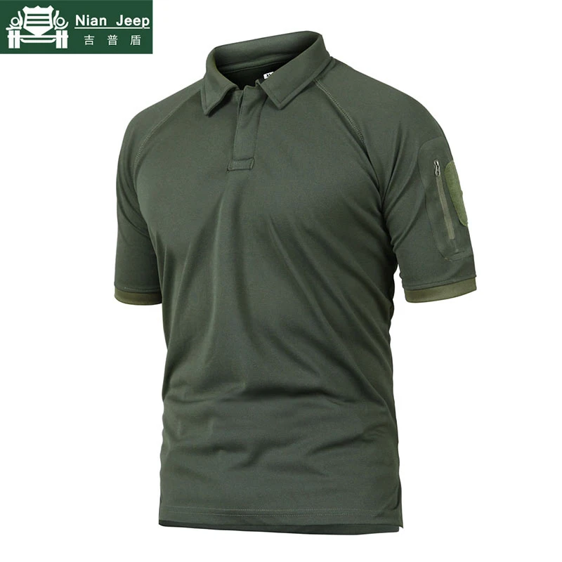 

Tactical Polo Shirt Men Summer Short Sleeve Army Camo Military Mens Polo Shirt Breathable Quick Drying Arm Pocket Polo Shirts